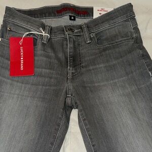 Lucky Brand Gray Slim Straight Jeans with Faded Wash
